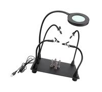Uqezagpa Multifunctional Helping Hands Soldering Station with 6X Magnify Glass Light Soldering Aid Fixtures for Precise