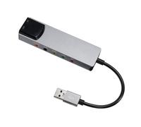 Uqezagpa Multiple Channel USB External Sound Card Converters With Full Duplex Playback And For PC Optical Fiber Sound Card