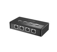 Uqezagpa Multiple User Printer USB 2.0 High Efficiency 20.7MB / s Transfer Condensed Metal Housing with Real Time Condition Supervising USB Printer Sharing