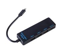 Uqezagpa Multiport USB C Hubs Adapter 3 USB2.0 + 1 Type C Port For Notebook Computer Mobile Device Charging And Data USB Hubs