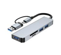 Uqezagpa Multiports USB C Expansion Hub Featuring Cards Slot & Speed 5Gbps Data Transfer USB Docking Station For Computers