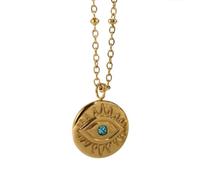 Uqezagpa Multipurpose Eyes Of The Devil Coin Necklace Adjustable Length Fashion Jewelry Accessory For Men And Women Daily Use Adjustable Chain
