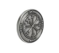 Uqezagpa Mystical Solomon King Seal Coin King Seal Amulets Jewelry Symbolizing Wisdoms Prosperities Ritual Meditations Coin
