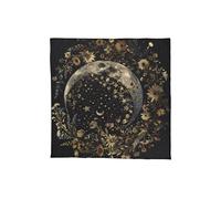 Uqezagpa Mystical Velvets Tarot Cloth for Divination & Spiritual Practice, Soft Portable Mat with Occult Symbols, Easy Washable Pattern Tarots Portables Divination Velvets Reading Mat