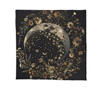 Uqezagpa Mystical Velvets Tarot Cloth for Divination & Spiritual Practice, Soft Portable Mat with Occult Symbols, Easy Washable Pattern Tarots Portables Divination Velvets Reading Mat