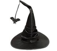 Uqezagpa Mystical Witch Hat Comfortable Witch Hat Versatiles Beautiful Costume Accessory Bat Wizard