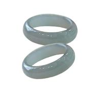 Uqezagpa Natural Green Jades Rings Retro Chinese Styles Handmade Rings Accessory for Women Holiday Gifts Jewelry Box