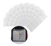 Uqezagpa Necklace Card Back Pocket Invisible Storage Bag Back Pocket Self-Adhesive Bag Jewelry Accessories Necklace Display Cards with Adhesive