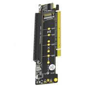Uqezagpa NVME PCIe HDDs Adapter NVME HDDs To PCIE4.0 16X Converters Two Expansion Card For PC Desktop Mainboard