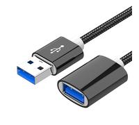 Uqezagpa Nylon Braided Data Wire USB Extension Cable For Keyboard Controller Laptop USB3.0 Male To Female Data Sync Transfer Cord Resistant Connectors