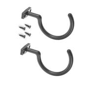 Uqezagpa Of 2 Wall Hooks Set for Pool Cue Bridge Stick and Ball Triangle Rack Holders with Zincs Alloy 15kg Load Capacity Wall Mounted Pool Organizers