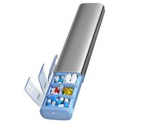 Uqezagpa Organizers Pills Storage Container Aluminum Alloy Small and Portable for Household Daily Use