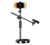 Uqezagpa Overhead Tripod Table Tabletop Shootings Stand Tripods Holder Boom Arm For Live Streaming Overhead Phone Mount