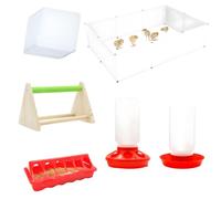 Uqezagpa Pack of 1 Full Brooding Three Wheeled Youngsters Highlighting Heating Lamp Supplier Drinker Constructed of Permanent Polystyrene Supplier