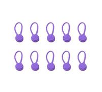 Uqezagpa Pack Of 10 Silicone Cable Organizers Magnetic Clip for Earphones Charging Cord Solid Color for Home Office Travel