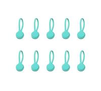 Uqezagpa Pack Of 10 Silicone Cable Organizers Magnetic Clip for Earphones Charging Cord Solid Color for Home Office Travel