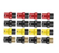 Uqezagpa Pack of 16 Steams Cleaner Brushes ABS Replacement Heads for Multi Face Cleaning Ergonomic Handle Design Scrub Brushes