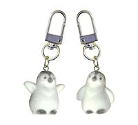 Uqezagpa Pack Of 2 Ornament Fashion Bag Accessory Stylish Penguins Pendant Resin Texture Suitable For Unique Home Decors Adorable Animal Pendant