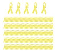 Uqezagpa Pack of 200 Charity Awareness Ribbon Brooch Pins Community Service Ribbon Pins Suitable for Fundraising