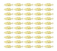 Uqezagpa Pack Of 50 Feathered Charm Pendant for Craft Project Decoration for Jewelry and Clothing Hanging