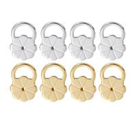 Uqezagpa Pack Of 8 Adjustable Earring Backs Beautiful Flower Earring Backs Sturdy Earplug Retainer Stylish Back Enhancers