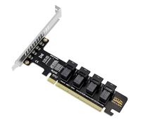 Uqezagpa PCIE 16X Adapter Card PCIE To Adapter Card X16 To 4 Port NVME SFF8643 SFF8639 Split Expansion Slot