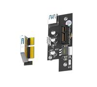Uqezagpa PCIE Extender USB3.0 Cable PCIE 1X To 1X Risers Card Power LED Indicators With Foot Pad For Mining Computer Assembly Accessory