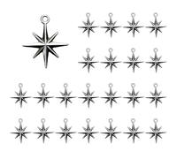 Uqezagpa Personalized Jewelry Creation Elegant Star Spacer Bead Accessory Delicate Pendant For Fashion Forward Individuals Stylish Bead Charm