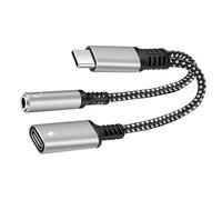 Uqezagpa Plait USB C to 3.5mm Adapter Delivers Uncompressed Sound While Charging Your Mobile Device Plait USB C Sound Cable