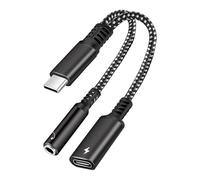 Uqezagpa Plait USB C to 3.5mm Adapter Delivers Uncompressed Sound While Charging Your Mobile Device Plait USB C Sound Cable