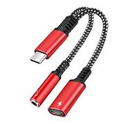 Uqezagpa Plait USB C to 3.5mm Adapter Delivers Uncompressed Sound While Charging Your Mobile Device Plait USB C Sound Cable