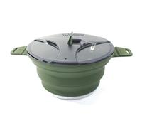 Uqezagpa Pliable Outdoor Backpacking Bowls with Heat Immune Silicone Rustless Plan Compact for Motorbike Travel Collapsing Introduction Cookware Outdoor Pliable Cooking Container