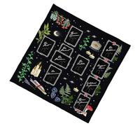 Uqezagpa Plush Tarot Tablecloth Spiritual Mat Fade-Proof Multiple Measurements for Rituals & Decor Portables Tarots Tablecloth