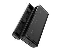 Uqezagpa Pocket Battery Charging Box for Camera with LED Lights and 3 Slot Battery Box Fast Side Charging