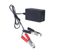 Uqezagpa Portable Converter with Battery Clip, Phones Charging Head 8V-35V to 5V Type C USB Adapter for Laptops