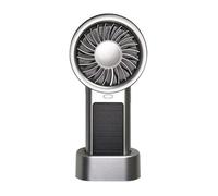 Uqezagpa Portable Cooling Handheld Solar Fan 5 Speed Small Charging Powerful Handheld Fan Digital Display for Travel/Outdoor/Gift USB C Rechargeable Hand