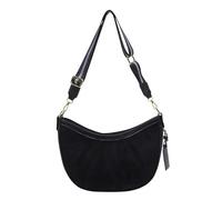 Uqezagpa Portable Half Moon Crossbody Bag For Women Retro PU Leather Shoulder Purse With Adjustable Strap Fall Fashion Purses Trendy Women's Bag