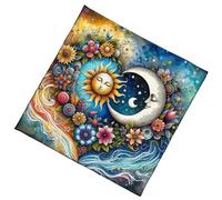 Uqezagpa Portable Meditations Tablecloth Sun and Pattern Tarots Mat Game Accessories for Gatherings Easy to Carry Design Velvets Tarot Cloth