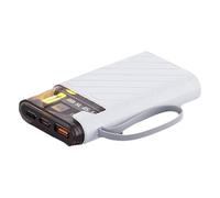 Uqezagpa Portable Powerbank Case for 3x18650 Batteries Case with Fast Charging and Digital Display LED Flashlights