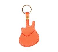 Uqezagpa Portable Protective Pick Holder Guitar Shape Pick Storage Case Guitar Pick Bag Practical Pick Container PU
