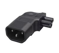 Uqezagpa Power Extension Adapter Power Extension Converters IEC320 C14 to 3Pin Left Angled Power Cord for Electronics