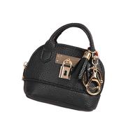 Uqezagpa Practical Coin Purse Keychain Bag Sturdy PU Leather Organizers for Women Lipsticks Card and Data Cable