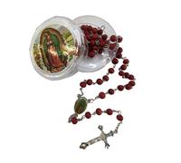 Uqezagpa Prayer Wooden Beads Rosary Necklace with Our Lady of and Crucifix for Women and Men