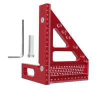 Uqezagpa Precisions Aluminum Woodworking Square Rule with tmultiple Angles Measurement Metal Protractor for carpenter &