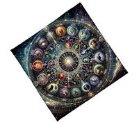 Uqezagpa Premium Tarot Table Cover, Spiritual Ceremony Mat with Enchanting Patterns & Easy Care Mystical Tarots Reading Cloth