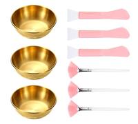 Uqezagpa Professional Mixing Bowl and Tool Set Massage Tools Skincare Applicator Tool for Deeply Cleansing and Relaxation Stainless Steel Mixing Bowls