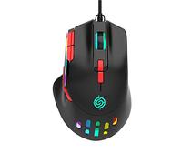 Uqezagpa Q15 Game Mouse 9-button Macro Programming RGB Light Six Gear 6400DPI Adjustable Hollowed Out Design Macro Programming Mouse