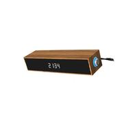 Uqezagpa Radio Lecturer with Constructed in Clock Subwoofer and Auditory Oaken Cabinet for Clear Sound Resolution Low Lecturer with Time Display