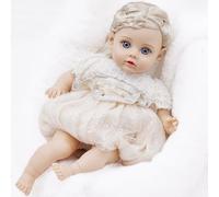 Uqezagpa Realistic 14inch Vinyls Newborns Girl Baby Dolls Realistic Child Toy Soft Dolls Vinyls With Stuffed Toy Collectible For Girls Toddler Clothes