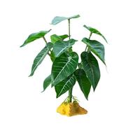 Uqezagpa Reptiles Corner Plant Leaves Terrarium Fish Tanks Landscaped Hideouts Decoration For Bearded Dragon Lizards Realistic Reptiles Grass